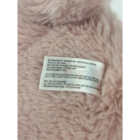 Smart Create Imagine Pink Plush Bunny Baby Rattle Embroidered Eyes Satin Ears - Picture 6 of 9